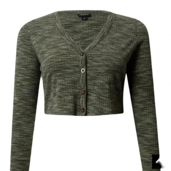 Torrid Space Dye Cardigan V-Neck Sweater Sz 1X - Picture 3 of 7